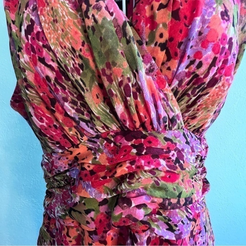 New Directions sleeveless multi-colored dress, Sz 14. Preowned. Like new. - Picture 2 of 9